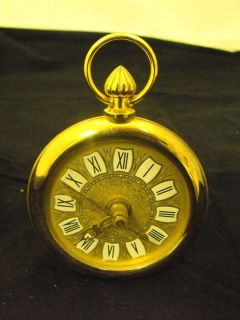 VTG Wesclox Table Bedside Clock No Crystal Gold tone Pocket Watch 