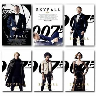   Craig James Bond 007 SKYFALL 2012 Movie Poster Postcards Javier Bardem