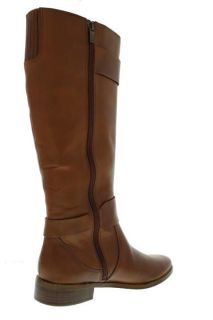 Ellen Tracy New Baxter Brown Leather Buckle Knee High Riding Boots 