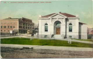 reno nv masonic temple library nevada postcard mailed no we carry a 