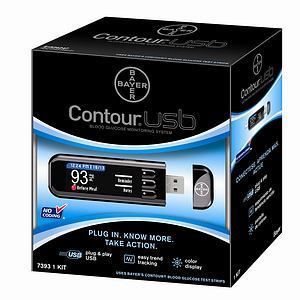New Bayer Contour USB Blood Glucose Monitor Systems 7393A