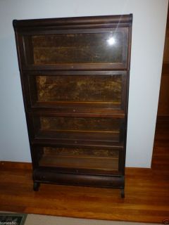 BARRISTER BOOKCASE 1925 drawer book case stacking section old antique 