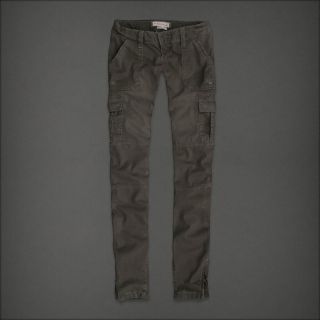 Hollister Bettys Bay Shore Dark Gray Skinny Cargo Pants 3 5 7 9 11 RT 
