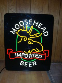 Vintage Moose Head Imported Beer Neo Neon Lighted Beer Sign