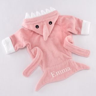Personalized Let The Fin Begin Pink Shark Bath Robe Baby Shower Gift 
