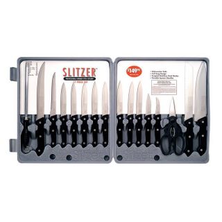 17 Pc Slitzer PRO CUTLERY KNIFE SET Chef Surgical Stainless Steel w 