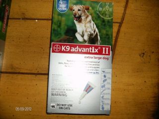 BAYER K9 ADVANTIX II EXTRA LARGE DOG OVER 55 LBS 20 month supply WOW