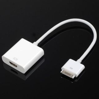 Dock Connector to AV TV HDMI HDTV Adapter Cable for iPad 2 3 iPhone 4 