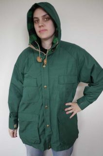 Vintage 70s 80s ll Bean Baxter State Parka Wool Lined Jacket Womens 