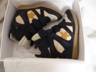 NIB Isabel Marant Bayley leather and suede sneakers shoes  sz FR 37,38 