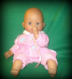   Premier Tidoo Suce Pouce in Pink PJs 12 Baby Bath Doll VGUC