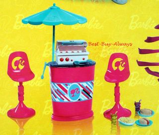 this barbie bbq set and accessories are also included