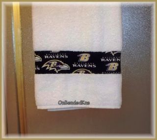 Baltimore Ravens Bath Towel NFL Hand Crafted