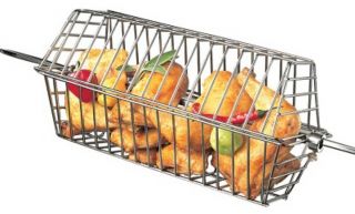   Genius Rotisserie Stainless Hexagon Tumble Basket 50517 for Large Spit