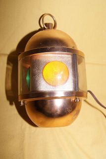 Swiss Golden Beacon Swag Revolving Bar Lamp Rotating Motion Light Mid 