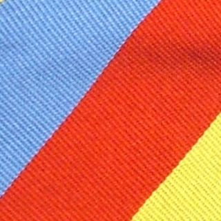 Beau Ties Stripe Baby Blue Red Yellow Thick Silk Business Neck Tie 