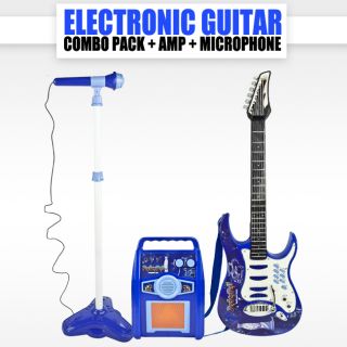 Kids Guitar Toy Amplifier Microphone Battery Operated Singing Band Boy 