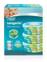 Tommee Tippee Sangenic Nappy Bag Bin Refill Cassettes New Fits All 