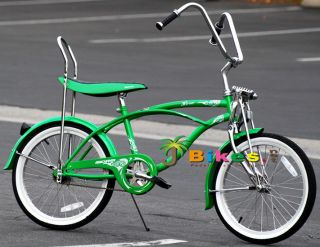  Boys Kids Lowrider Banana Seat Beach Cruiser Bicycle Green Bike