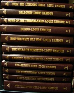 122 Books Louis LAmour Collection Hard Cover Leatherette Lamour 
