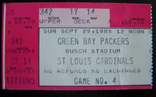 NFL Ticket Sub  St. Louis Cardinals vs. Green Bay Packers September 29 