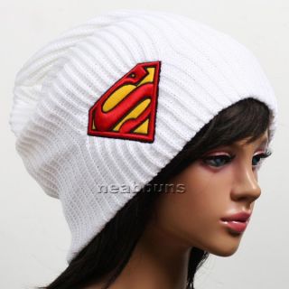 Unisex Superman Beanie Men Women Hat Snowboard Winter Ski Knit Bsup 