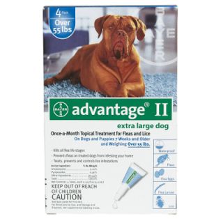 Bayer Advantage Blue for Dogs Over 55 lb 4 Pack 788995790044