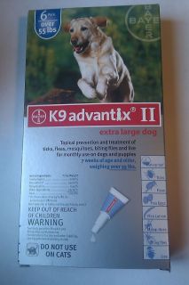 Bayer K9 Advantix II Dogs Over 55 6 Pack Free s H