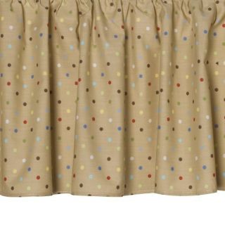 Circo Brown Blue Multi Dot Crib Skirt Dust Ruffle New