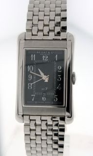bedat no 7 new stainless steel black dial watch