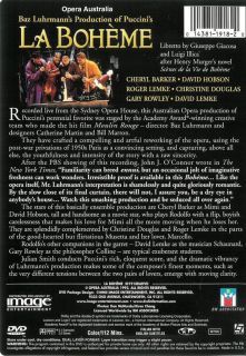 Baz Luhrmann Production of Puccinis   La Boheme   DVD