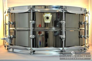 Ludwig Black Beauty Brass Snare Drum w Tube Lugs 6 5x14 LB417T VIDEO 