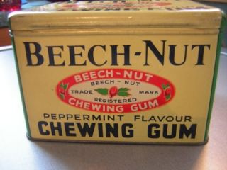 Vintage Beech Nut Peppermint Flavour Chewing Gum Tin