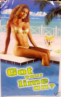 Corona Beer Girl at Pool Poster Bar Sign Item