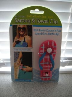 Boca Sarong and Towel Clip in Pink New on Card