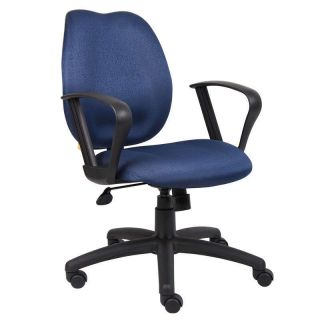 Blue Mid Back Task Lumbar Support Desk Office Chair