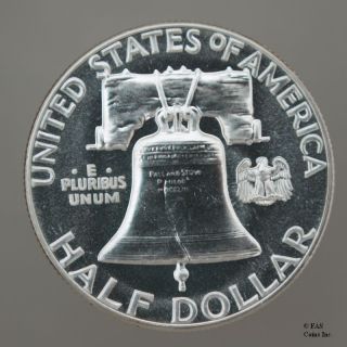 1956 Type 2 Gem Proof Franklin Silver Half Dollar Coin