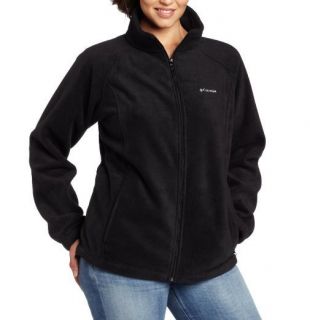 Columbia Womens Plus Benton Springs Full Zip Jacket Black Size 2X New 