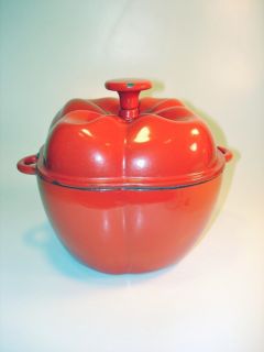 Red Bell Pepper Cast Iron Enamel Casserole Dutch Oven