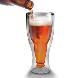   Hopside Down Happy Flip Double Layer Beer Glass Water For Glass # 952