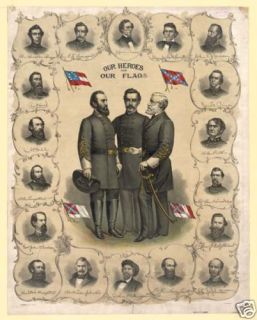 Civil War Robert E Lee Stonewall Jackson Beauregard