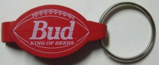 Bud King of Beers Beer Bottle Opener Key Ring Football