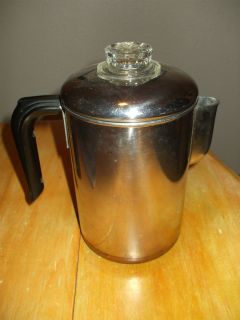 Vintage Revere Ware percolator coffee pot w copper clad bottom 
