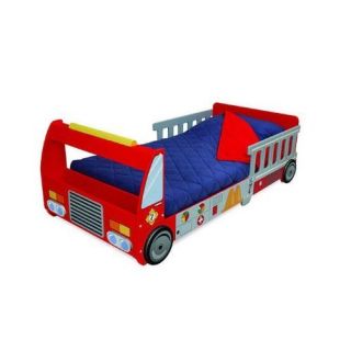 kidkraft fire truck kids toddler cot bed new unique fun design fast 