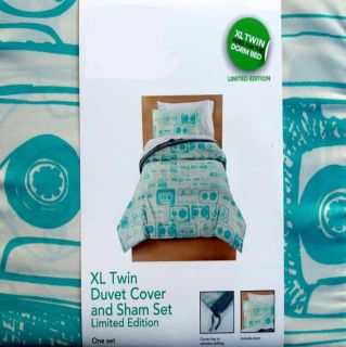   Gear Turquoise Twin XL Duvet Cover Sham 2pc Bedding Set New