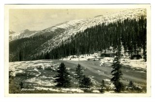 Berthoud Pass Summit Top of The World Real Photo Postcard Colorado 