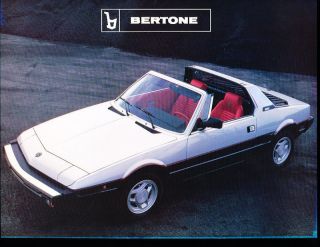 1985 1986 Bertone Fiat x1 9 Sales Brochure Sheet IAI