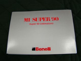 Original Benelli M1 Super 90 Shotgun Owners Instruction Manual
