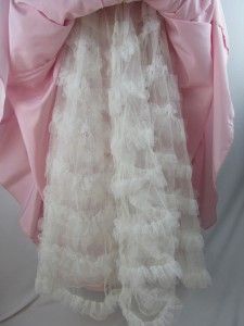Vintage Mike Benet Pink Sweetheart Strapless Bridesmaid Prom Gown 