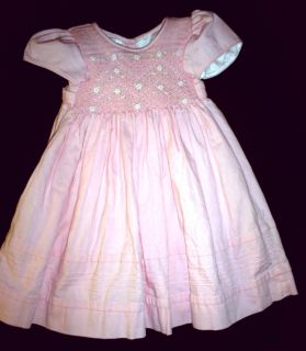 WillBeth Willbeth Infant Toddler Girl 2 Pink Smocked Corduroy 